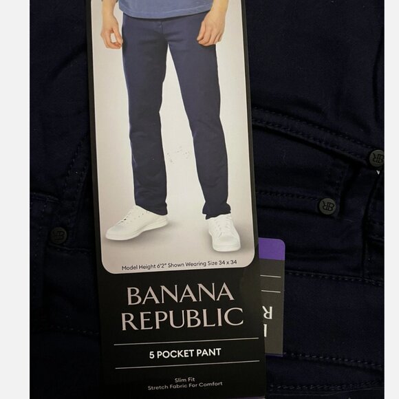 Banana Republic 5 Pocket Pant Slim Fit Stretch Fabric 30 W x 32 L - Picture 1 of 8